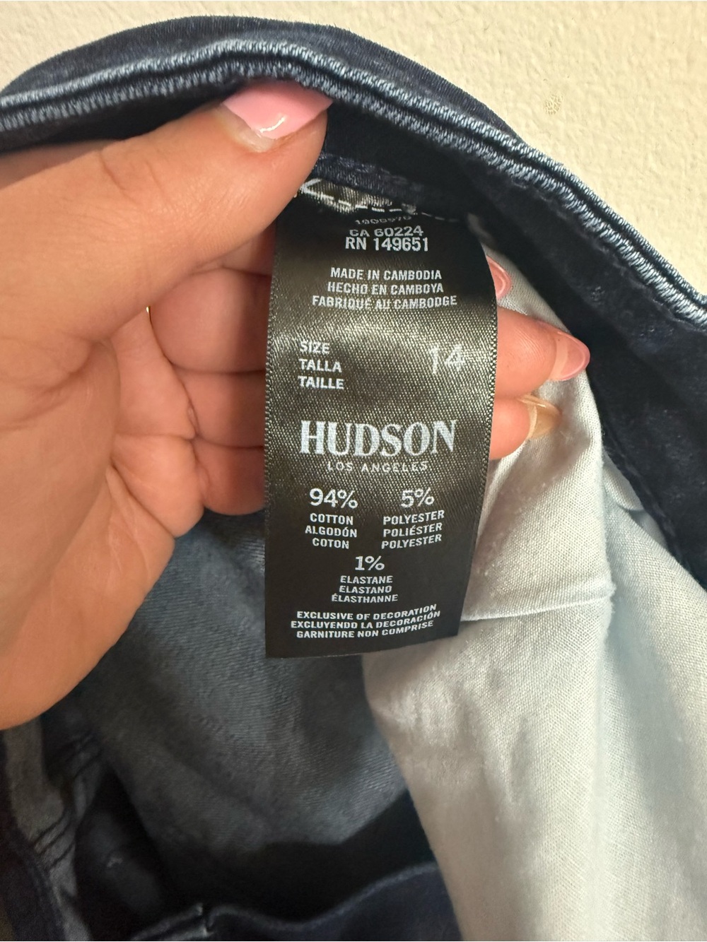 HUDSON Los Angeles Dark Wash Denim Jacket - Dark Blue